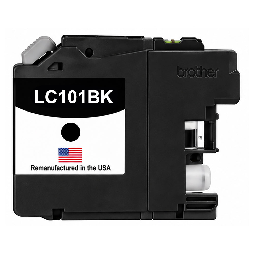 U.S. Remanufactured for Brother LC101XLBK Black Ink Cartridge