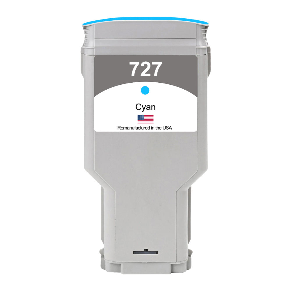 U.S. Remanufactured HP 727XL 300ml (F9J76A) Cyan Ink Cartridges