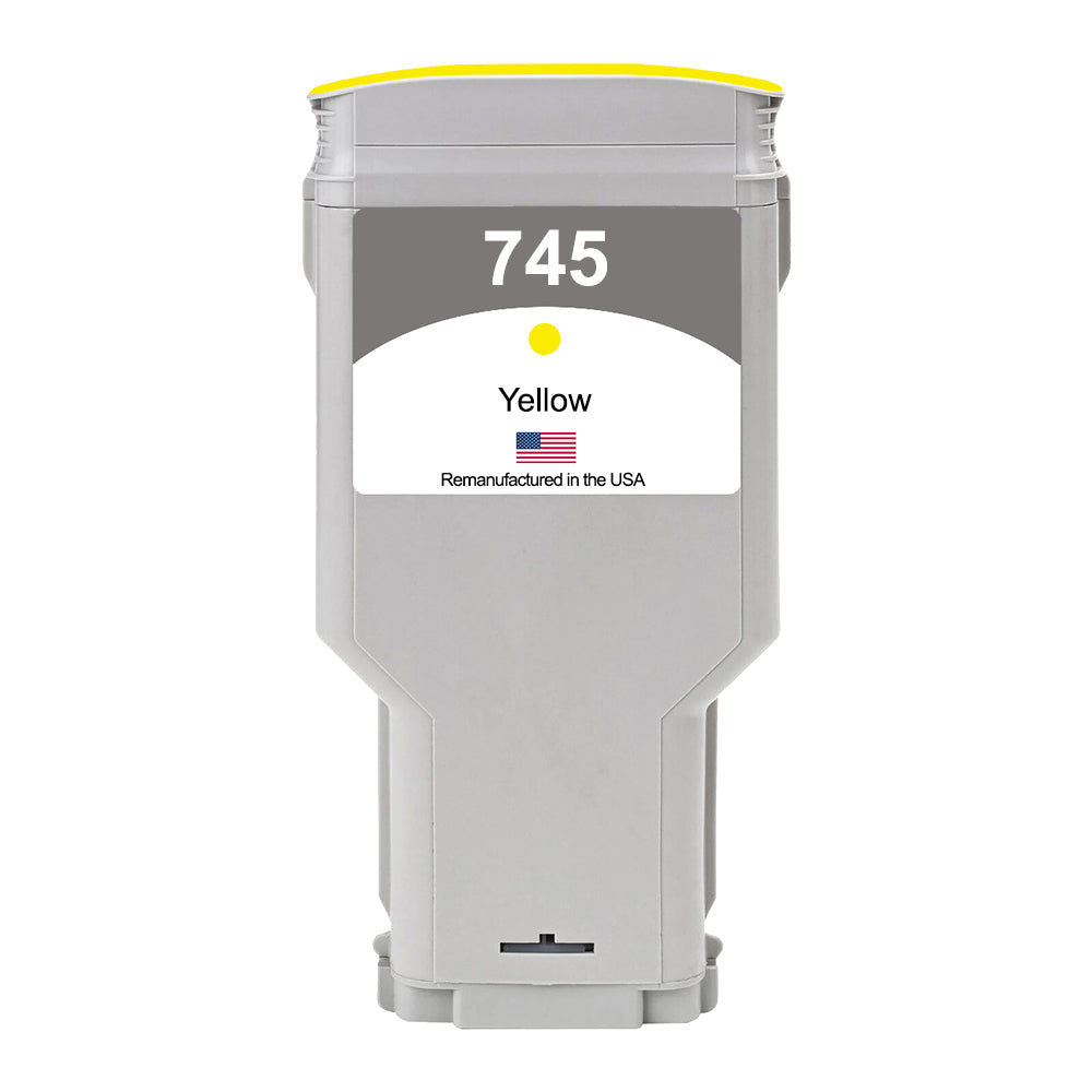 US Remanufactured for HP 745 300mL (F9K02A) Yellow Ink Cartridge, F9K02A