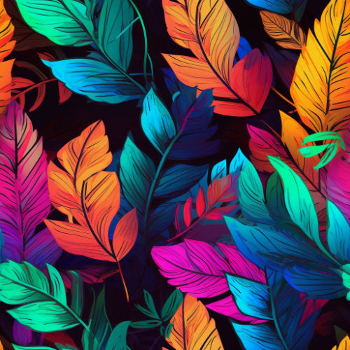 Neon Leaves - Vibrant and Seamless Digital Paper Pack