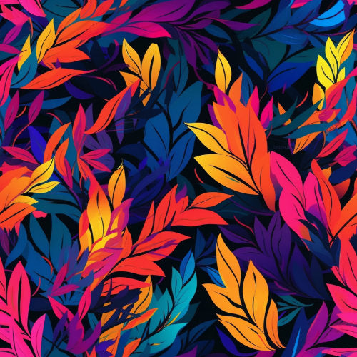 Neon Leaves - Vibrant and Seamless Digital Paper Pack