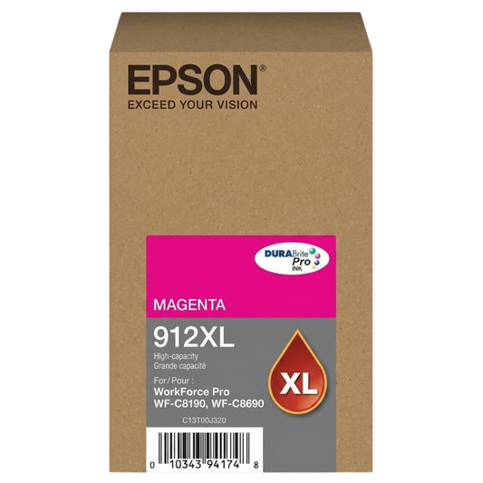 New, Pre-Owned - Epson 912XL High Yield Magenta Ink Cartridge, T912XL320