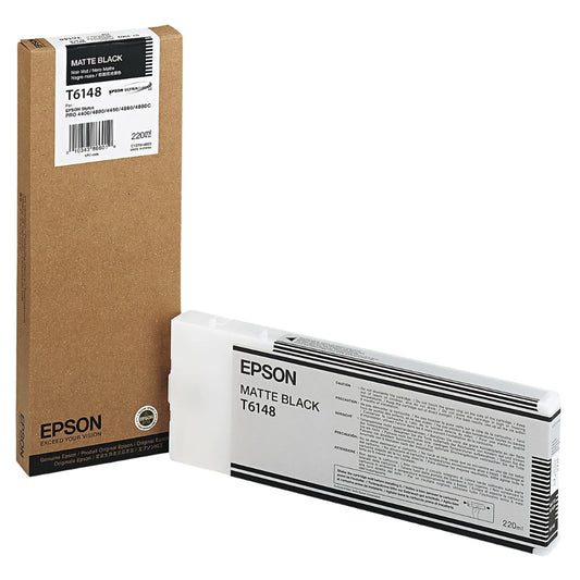 New, Pre-Owned - Epson 220ml Matte Black Inkjet Cartridge, T614800
