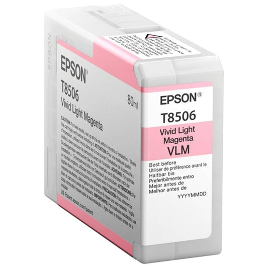 New, Pre-Owned - Epson 80ml UltraChrome HD Vivid Light Magenta Ink Cartridge, T850600