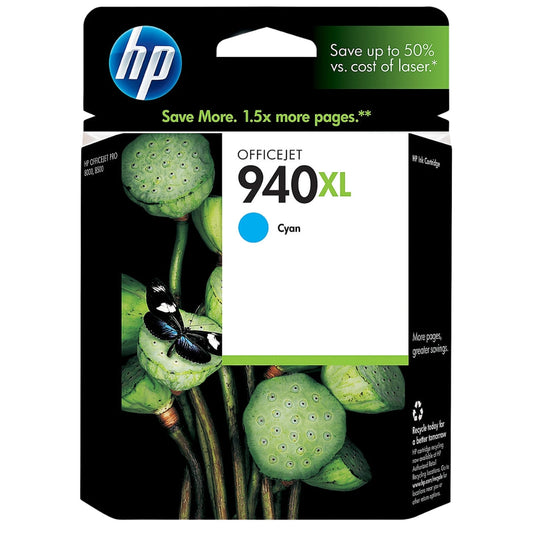 New, Pre-Owned - HP 940XL (C4907AN)  Cyan High Yield Ink Cartridge