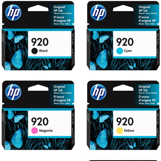 New, Pre-Owned - HP New, Pre-Owned - 920 Black, Cyan, Magenta & Yellow Ink Cartridges