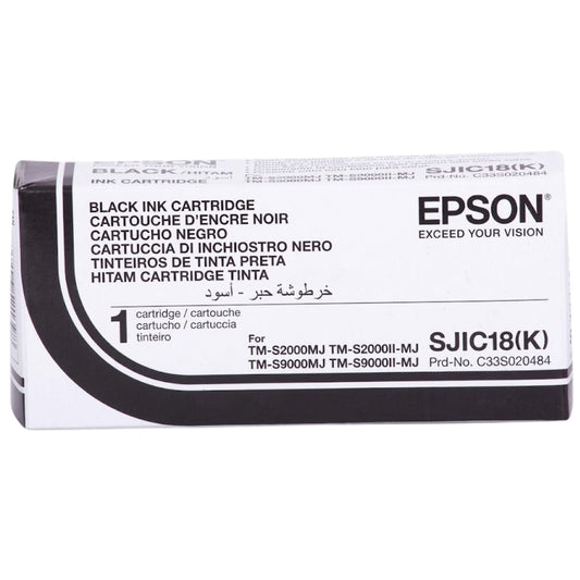New, Pre-Owned - Epson SIJIC18(K) Black Ink Cartridge, C33S020484