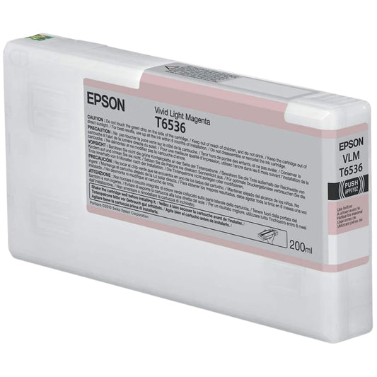 New, Pre-Owned - Epson (T6536) 200ml Vivid Light Magenta UltraChrome HDR Ink Cartridge, T653600