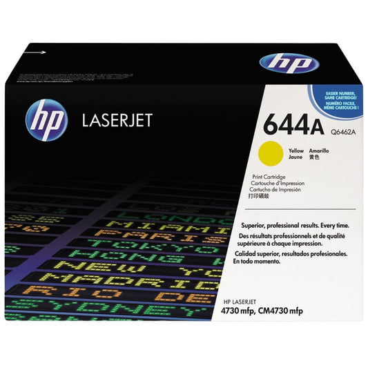 New, Pre-Owned - HP 644A Yellow Laserjet Toner Cartridge, Q6462A