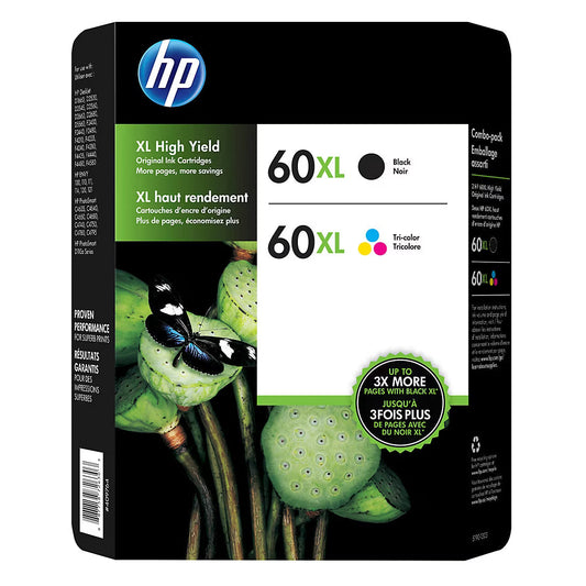 New, Pre-Owned - HP 60XL High Yield Black & Color Ink Cartridge