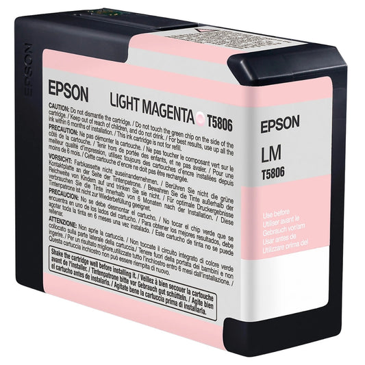 New, Pre-Owned - Epson T5806 Light Magenta 80ml Ink Cartridge
