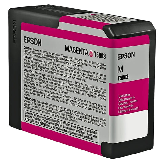 New, Pre-Owned - Epson T5803 Magenta 80ml Ink Cartridge
