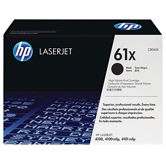 New, Pre-Owned - HP 61X High Yield Black Toner Cartridge, C8061X (10k pages)