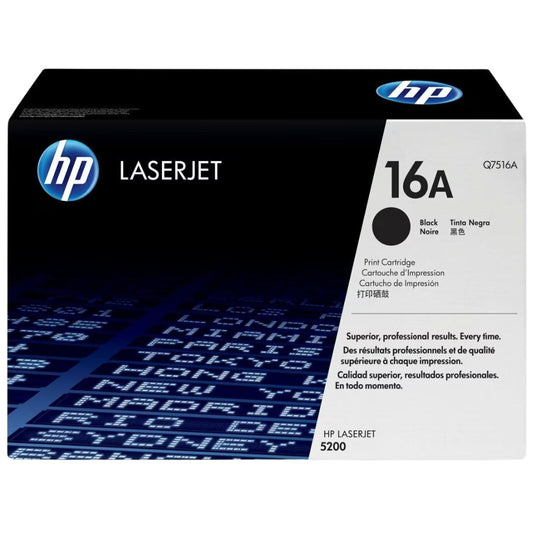 New, Pre-Owned - HP 16A Standard-Yield Black Laser Toner Cartridge, Q7516A