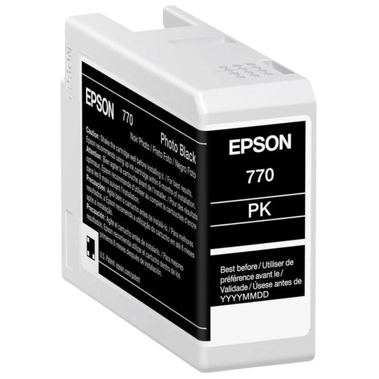 New, Pre-Owned - Epson 770 25ml UltraChrome Photo Black Ink Cartridge, T770120