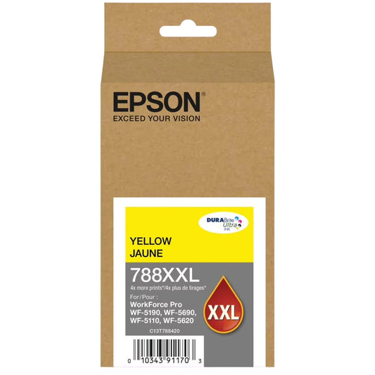 New, Pre-Owned - Epson T788XXL Extra High-Yield Yellow DURABrite Ink Cartridge, T788XXL420