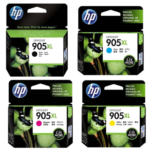 New, Pre-Owned - HP 905XL Black and Color Ink Cartridge (Combo 4 Pack)