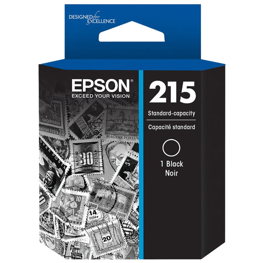 New, Pre-Owned - Epson T215 Standard-Yield Black Ink Cartridge, T215120-S