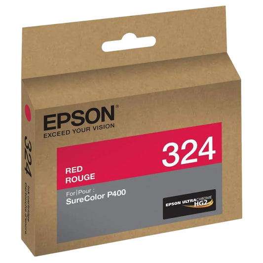 New, Pre-Owned - Epson 324 Standard-Yield Red UltraChrome HG2 Ink Cartridge, T324720