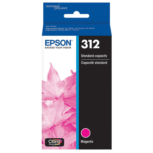 New, Pre-Owned - Epson 312 Magenta Claria Photo HD Ink Cartridge, T312320