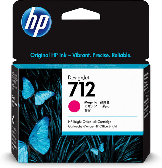 New, Pre-Owned - HP 712 29ml Magenta DesignJet Ink Cartridge, 3ED68A