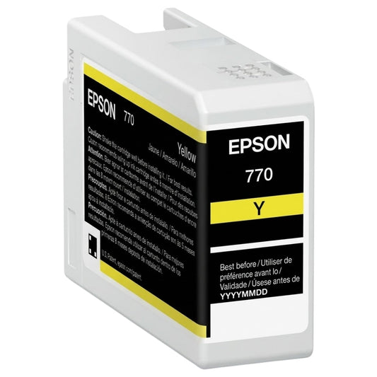New, Pre-Owned - Epson 770 Standard Yield Yellow Ink Cartridge, T770420