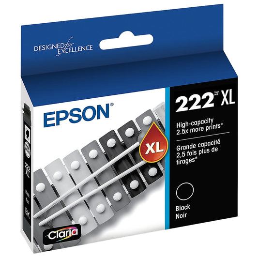 New, Pre-Owned - Epson 222XL High Yield Black Ink Cartridge, T222XL120-S