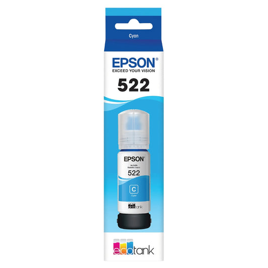New, Pre-Owned - Epson 522 High-Yield Cyan Ink Cartridge, T522220