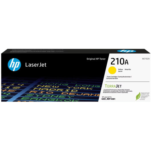 New, Pre-Owned - HP 210A Standard Yield Yellow Toner Cartridge, W2102A