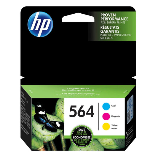 New, Pre-Owned - 564 Standard Yield Cyan, Magenta, Yellow ink cartridges-3 Pack