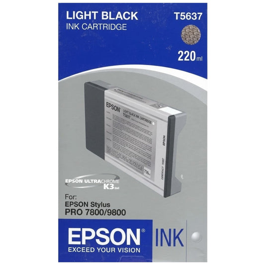 New, Pre-Owned - Epson T5637 Light Black Ink Cartridge