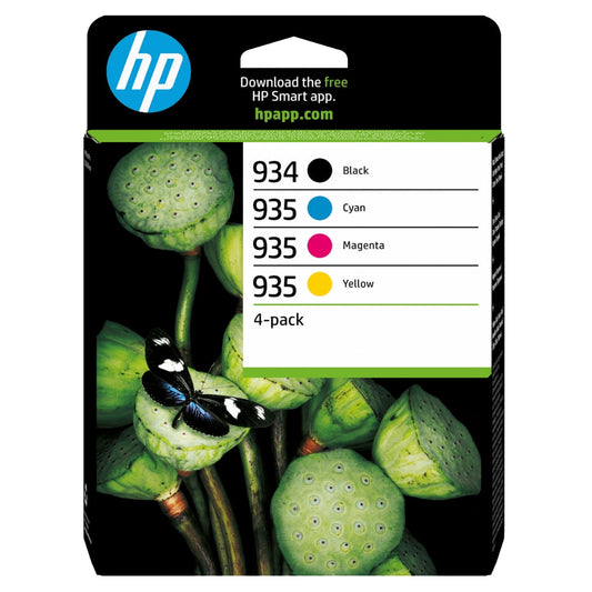 New, Pre-Owned - HP 934 Black / 935 Cyan, Magenta, Yellow Ink Cartridges