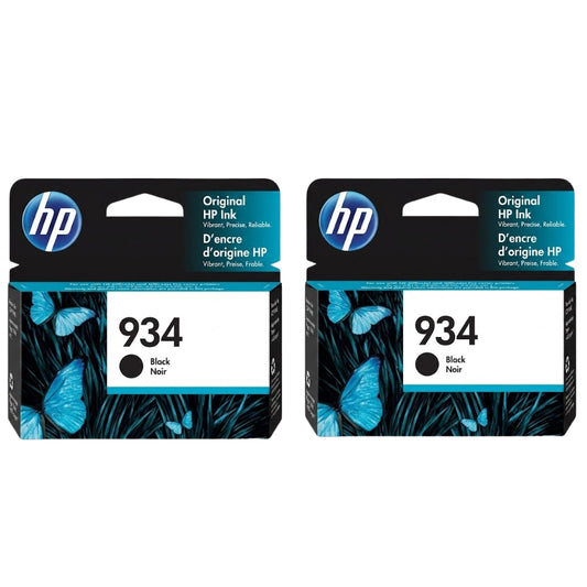 New, Pre-Owned - HP 934 Black (C2P19AN) Ink Cartridge- 2 Pack