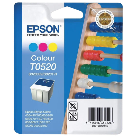 New, Pre-Owned - Epson T052 Stylus Colour Ink Cartridge, S020089/S020191
