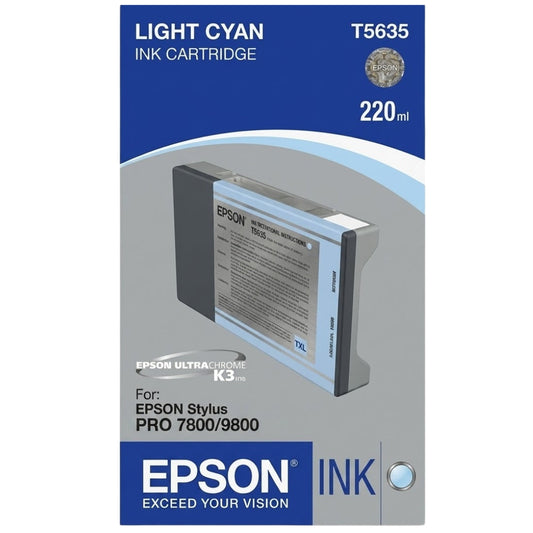 New, Pre-Owned - Epson T5635 Light Cyan Ink Cartridge