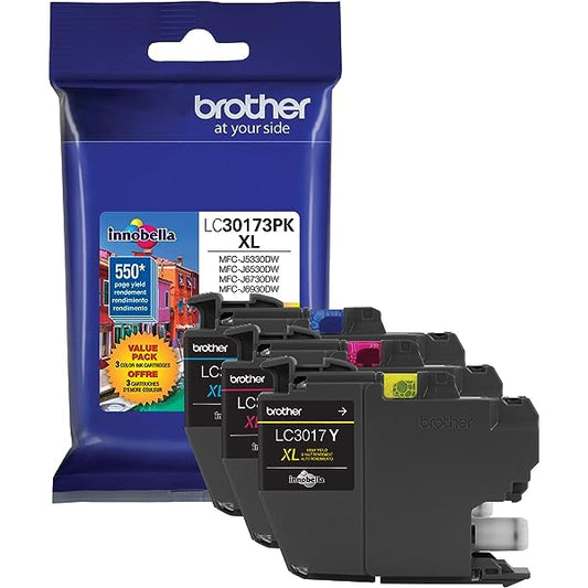New, Pre-Owned - Brother LC3017 Cyan, Magenta, Yellow Ink Cartridge