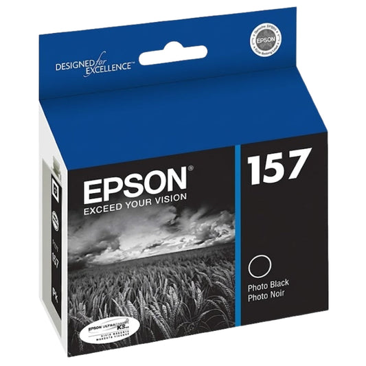 New, Pre-Owned - Epson T15712 Photo Black Ink Cartridge, T157120O