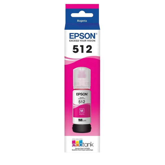 New, Pre-Owned - Epson 512 EcoTank Magenta Ink Bottle,T512320