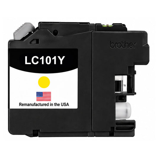 U.S. Remanufactured for Brother LC101XLY Yellow Ink Cartridge