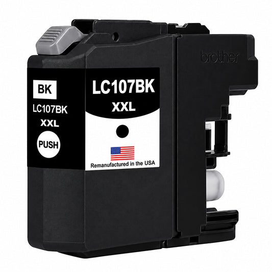 U.S. Remanufactured for Brother LC107XXLBK Super High Yield Black Ink Cartridge