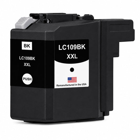 U.S. Remanufactured for Brother LC109XXLBK Super High Yield Black Ink Cartridge
