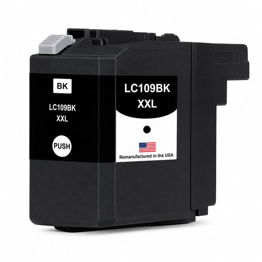 U.S. Remanufactured for Brother LC109BK XXL Super High Yield Black Ink Cartridges