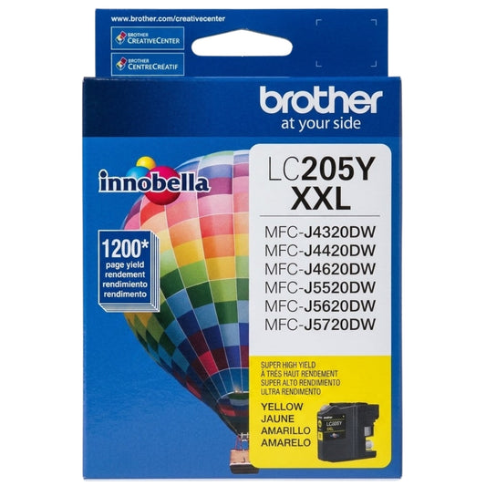 New, Pre-Owned - Brother LC205XXL Extra High Yield Yellow Ink Cartridge