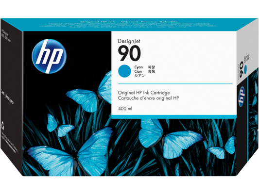 New, Pre-Owned - HP 90 400-ml (C5061A) Cyan Ink Cartridge