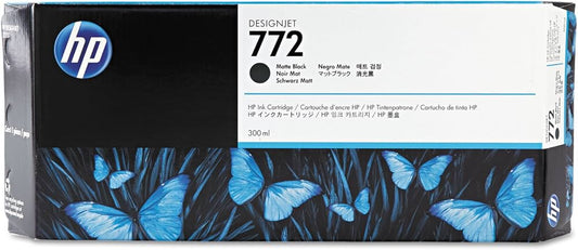 New, Pre-Owned - HP 772 300-ml Matte Black DesignJet Ink Cartridge, CN635A