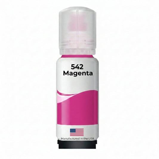 US Remanufactured for Epson 542 (T542320-S) 70 ml Magenta Ultra High Yield Ink Bottle Made in the USA, T542320-S
