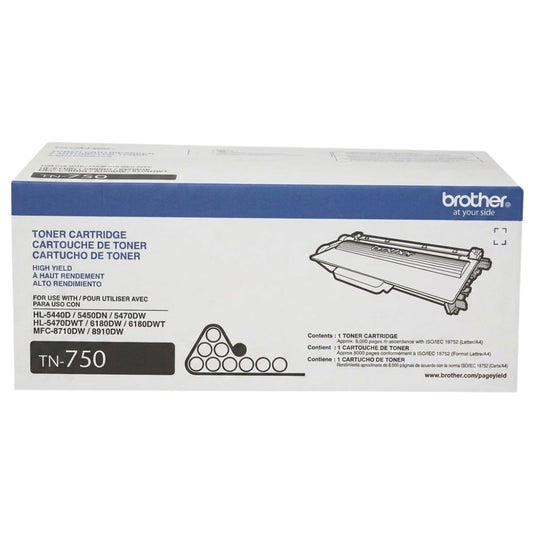 New, Pre-Owned - Brother TN-750 High-Yield Black Toner Cartridge