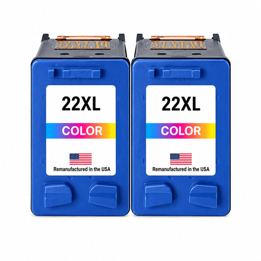 U.S. Remanufactured for HP 22XL (CH570AN) Color Twin Pack Ink Cartridges Twin Pack
