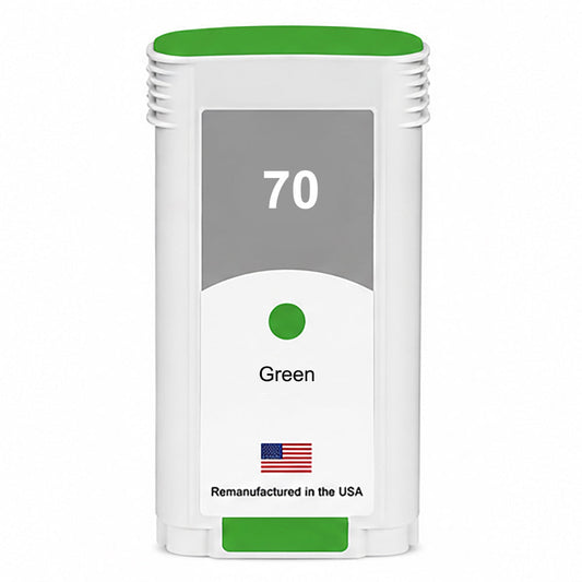 U.S. Remanufactured for HP 70 130-ml (C9457A) Green Ink Cartridge