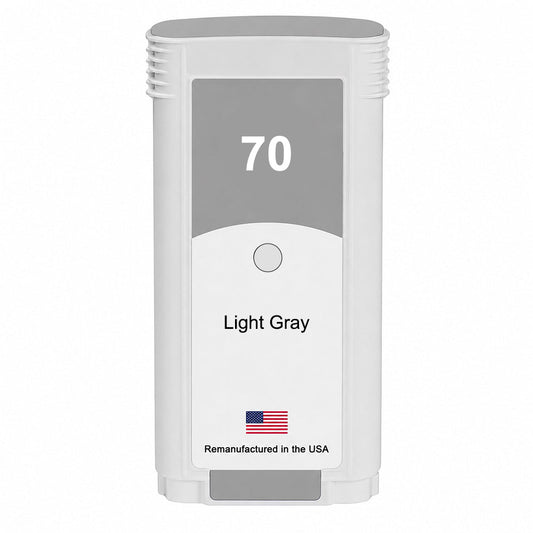 U.S. Remanufactured for HP 70 130-ml (C9451A) Light Gray Ink Cartridge